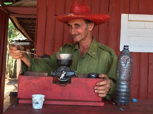 Authentic coffee on the peasant farm